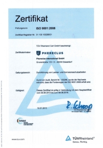 DIN ISO-Certificate 2013 - 2016